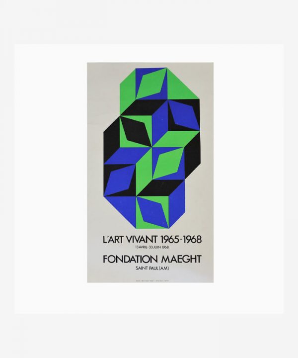 L'art Vivant Fondation Maeght Poster by Victor Vasarely, 1965-1968