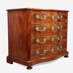 Antique Mahogany Serpentine Chest of Drawers c1890