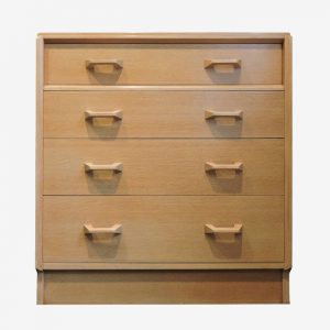 G-Plan Four Drawer Oak Chest Of Drawers, 1960s