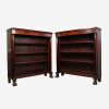 Pair of French Empire Mahogany Open Bookcases c1880
