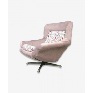 Pink Velvet Vintage Retro Mid Century Egg chair Armchair