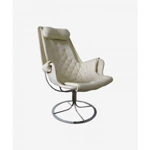 White Jetson Lounge Chair by Bruno Mathsson for DUX, 1970s