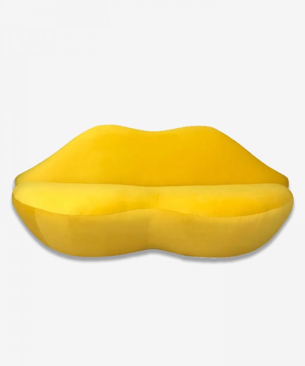 Unique Design Yellow Becca Lip Mouth sofa chaise Longue settee
