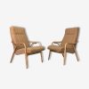 Vintage brown bentwood chairs armchairs by Ton set of 2