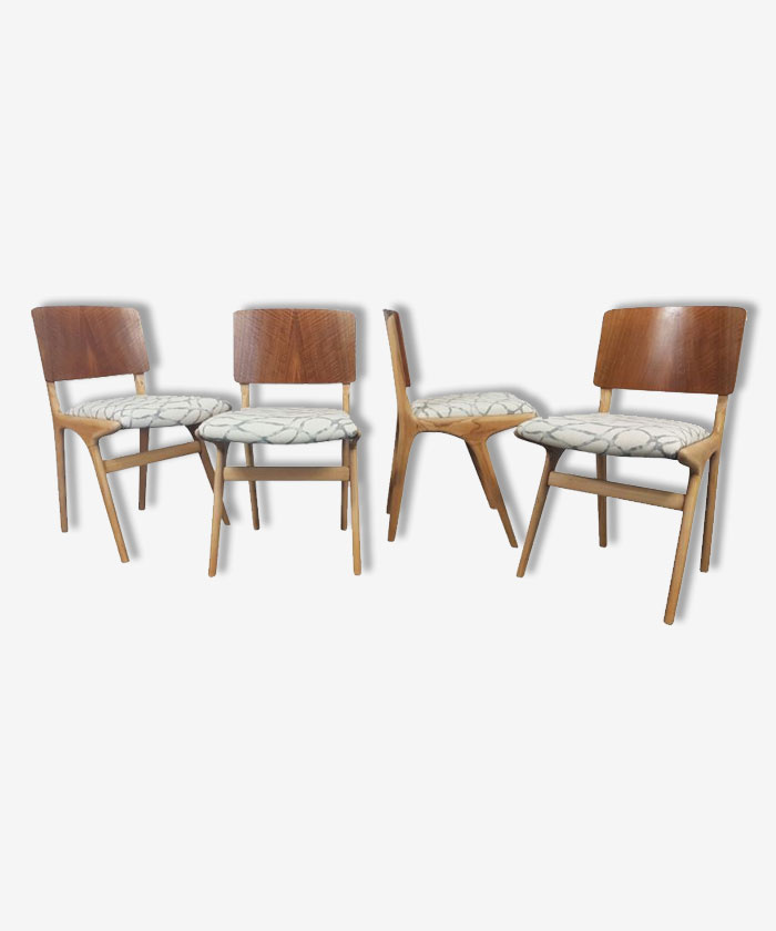 Dalescraft Set of 4 Dining Chairs, 1950s