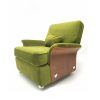 Green velvet G-Plan tulip 'saddle' armchair