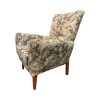 1950s-british-armchair in marble effect fabric