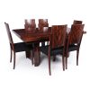 French Art Deco Dining Table and Chairs in Macassar Ebony