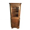 Gothic Style Oak Corner Cabinet