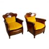 Pair of 1920s Swedish Pair of Leather Club Chairs