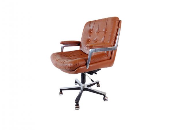 Ring Mekanikk leather office armchair 60's