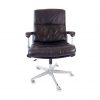 Drabert black leather office armchair 70s