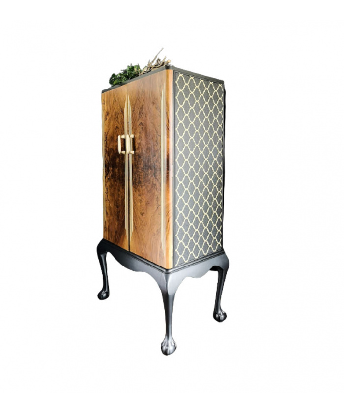 Art Deco Drinks / Cocktail cabinet, Black and Gold