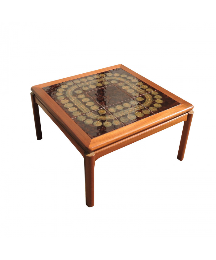 Mid-Century Square Tile Topped Coffee Table, 1960s