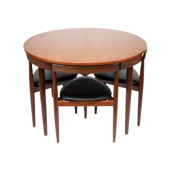 Mid-Century Teak Dining Table And 6 Chairs Set By Hans Olsen For Frem Røjle, 1950s