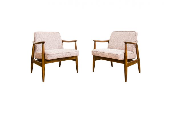 Pair of GFM 87, Type 300 203 armchairs by Juliusz Kędziorek 1960s