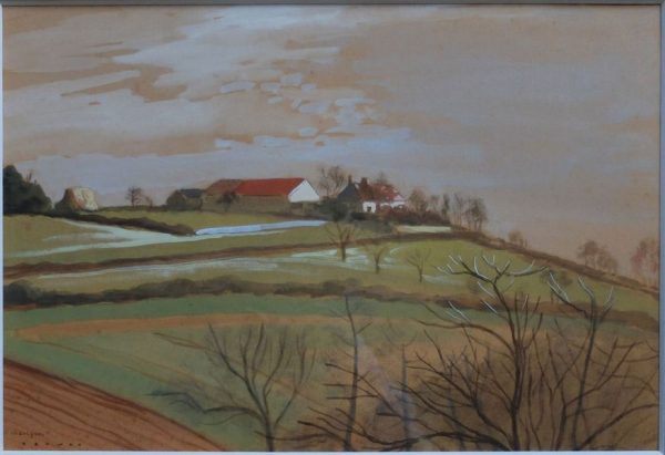 Ranson René Gontran (1891 1977) Watercolor Hameau De Marignon In Montluçon 03 Allier