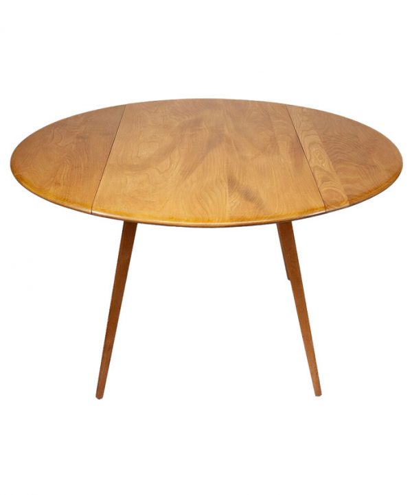 Round Drop Leaf Dining Table By Lucian Ercolani For Ercol, 1960s