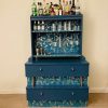 Blue home bar dresser