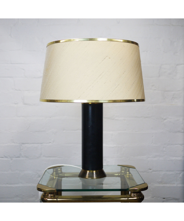 Mid-Century Black And Gold Table Lamp, 1950s