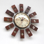 Mayfair Sunray Style Wall Clock By Smiths, 1970s