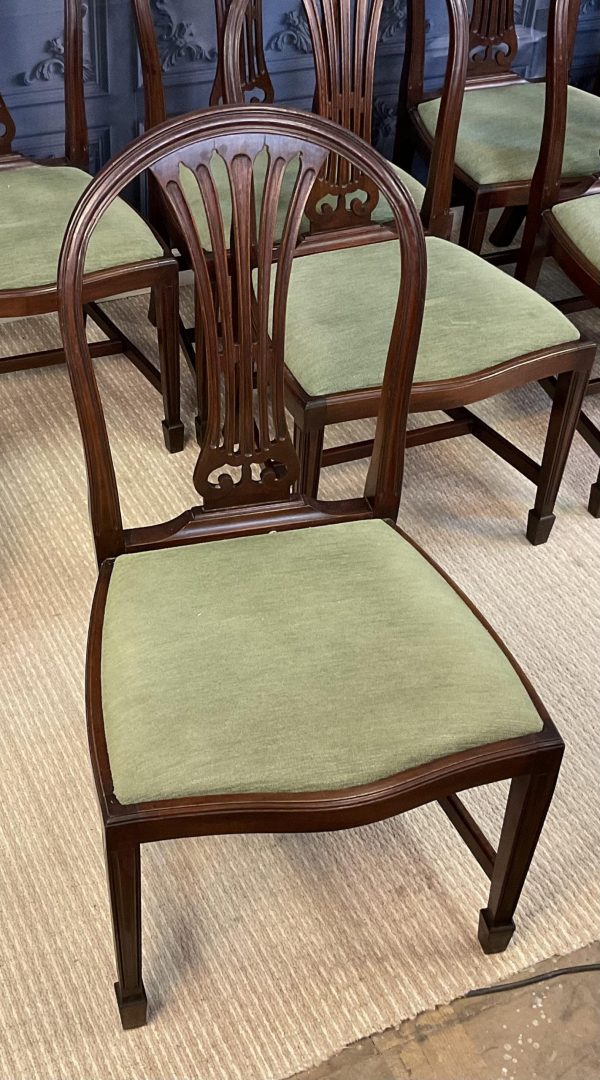 Quality Set of 14 Mahogany Dining Chairs by Gill & Reigate Ltd London