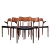 Set Of Danish Teak Model 71 And 55 Dining Chairs By Moller