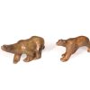 Pair Of Art Deco Bronze Polar Bears By Chenet C1930