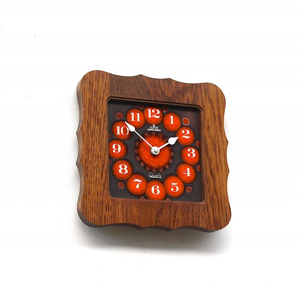 Oak Rustikal Clock By Meister Anker West Germany, 1960s