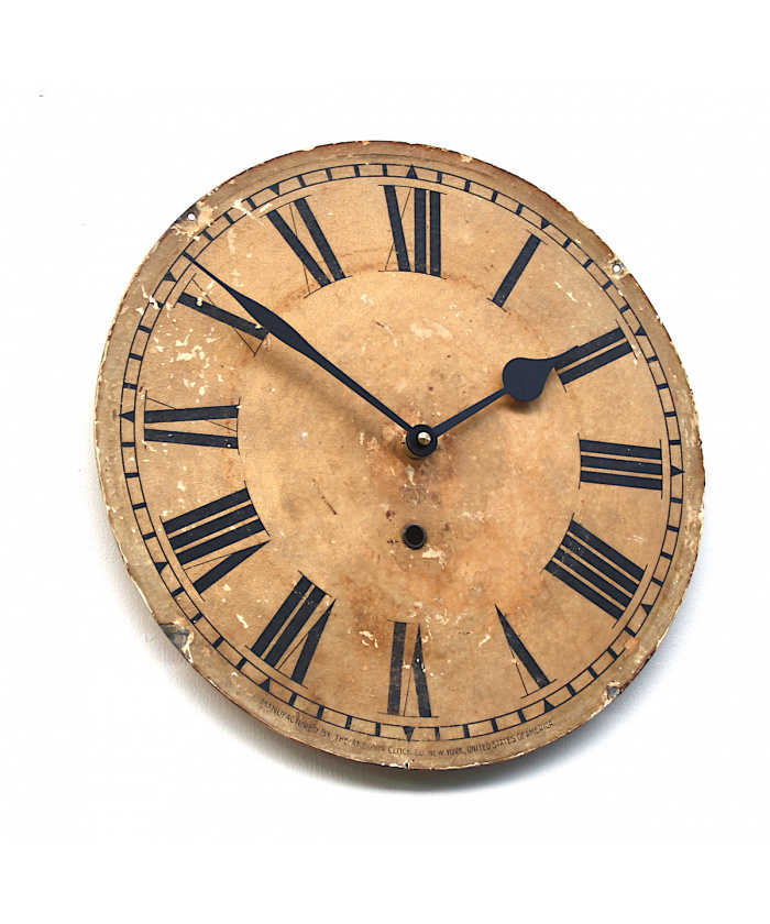 Vintage American Wall Clock Steel Dial