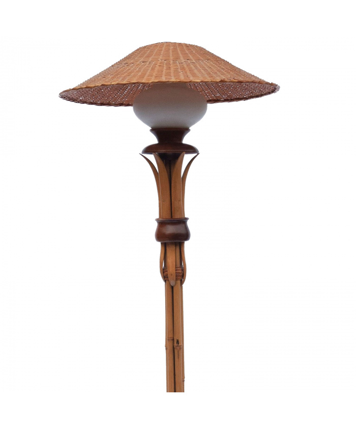 Vintage Bamboo Floor Lamp, 1970s
