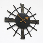 Vintage Sunray Style Wall Clock By Junghans, 1960s