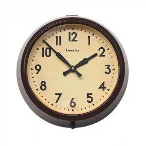 British Bakelite Vintage Wall Clock, 1950s