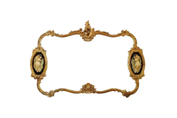 Large French Rococo Ornate Gold Wall Mirror