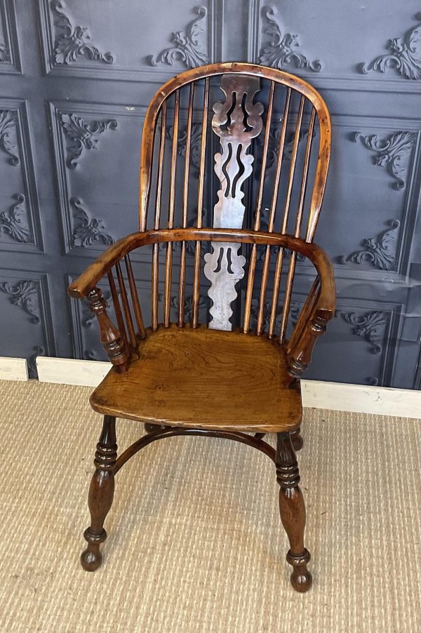 Yew Wood High Back Windsor Chair