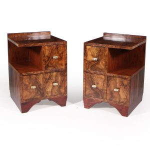 Pair Of Walnut Bedside Cabinets