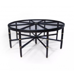 Antique English Metal Faux Bamboo Glass Coffee Table – Burford Antiques