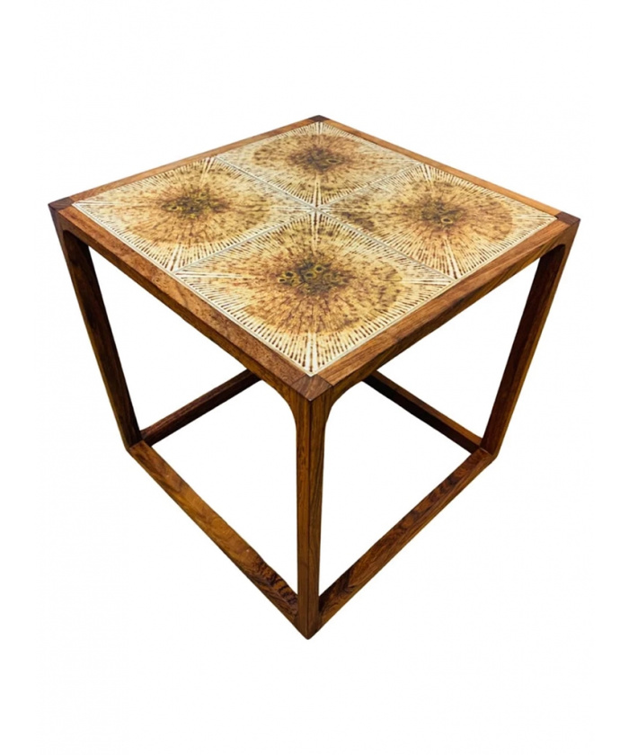 1960s Aksel Kjersgaard Rosewood Tiled Coffee Table