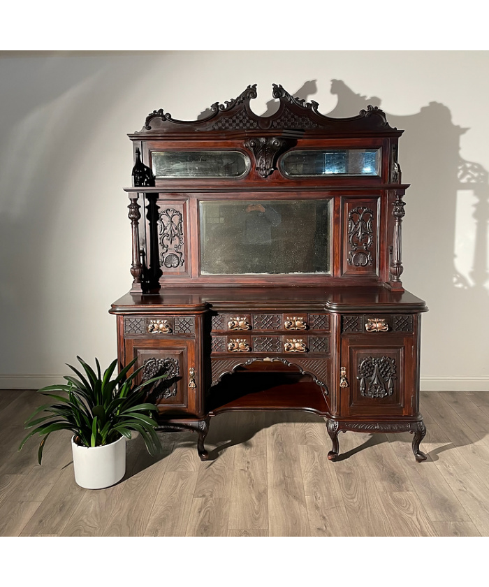 Beautiful Antique Chip N Dale Style Sideboard