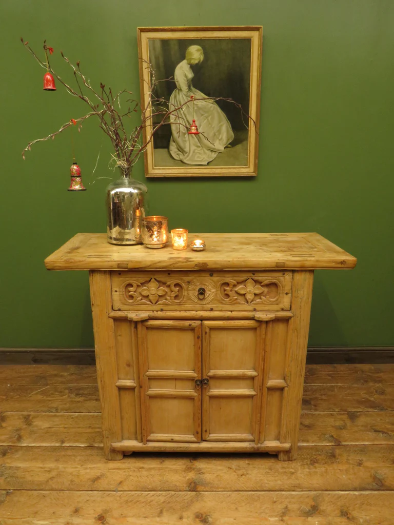 Antique Chinese Bleached Elm Altar