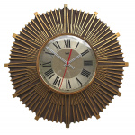 Smiths Vintage Sunburst Kent Wall Clock, 1970s