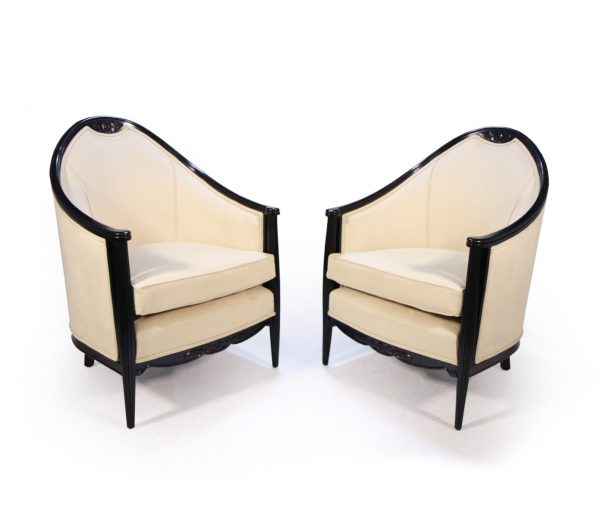 Pair of French Art Deco Armchairs By Maurice Dufrene