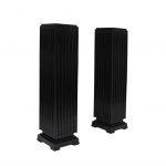 Pair Of French Art Deco Ebonised Fluted Columns
