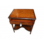 Theodore Alexander Walnut Marquetry Side Table