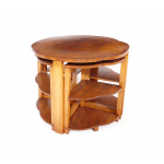 English Walnut Art Deco Nest Of Tables