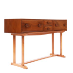 Vintage Beech And Elm Console Table By Ercol, 1960s