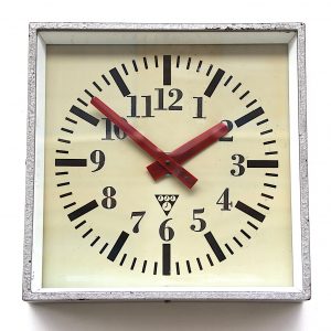 Vintage Commercial Wall Clock By Pragotron, 1970s