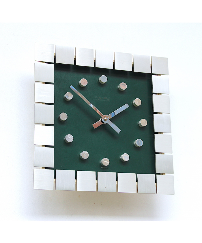 Vintage Aluminum Wall Clock By Kienzle, 1970s
