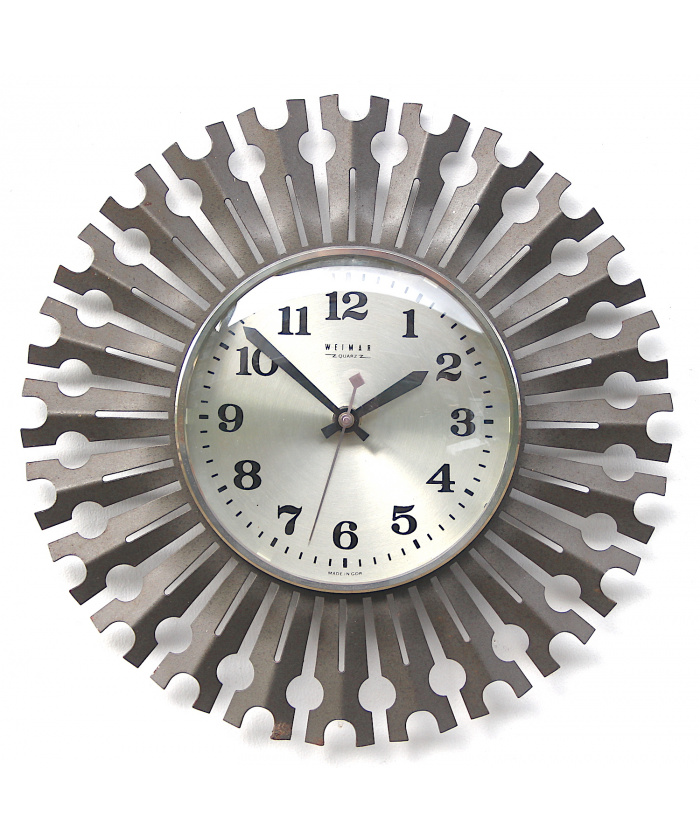 Brutalist Style Wall Clock, 1960s