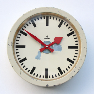 Siemens Steel Wall Clock, 1950s